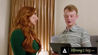 MOMMY'S Brat - Grumpy Stepson Gets Unsettled While Measuring PAWG MILF Sophia Locke's Fat Breasts